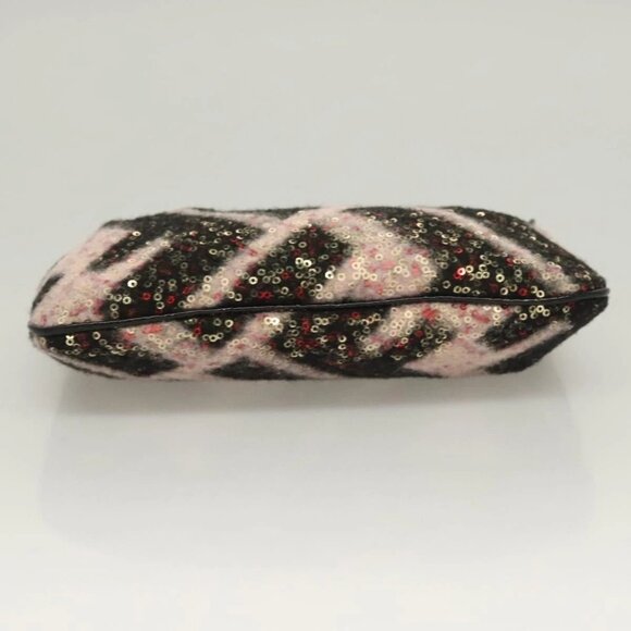 FENDI Accessory Pouch Sequin Pink Gold Auth 128846V - Picture 7 of 16